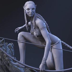 Avatar Neytiri in Diorama STL files for 3D Printing | Assembly Model