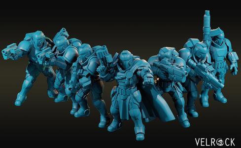 Tempest Marine Basic Unit (Riflemen, Pistoleers, and Captain) NOW PRESUPPORTED