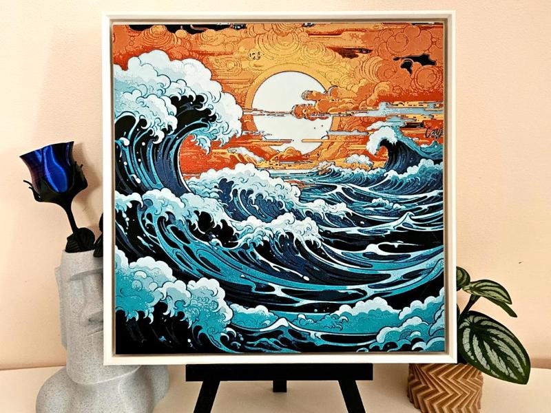 Japanese Wave – Filament Painting (HueForge)