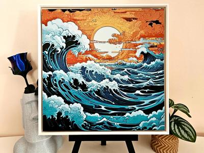 Japanese Wave – Filament Painting (HueForge)