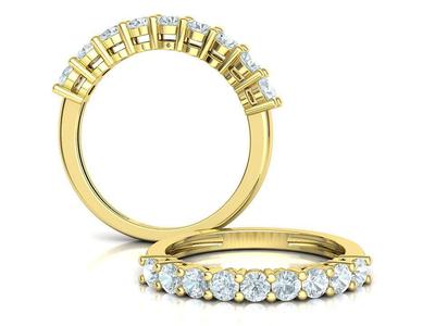 9 Stone 3mm Gems Eternity Ring Diamond Band 3dmodel