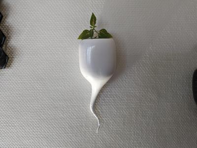 White Drop Plant Pot