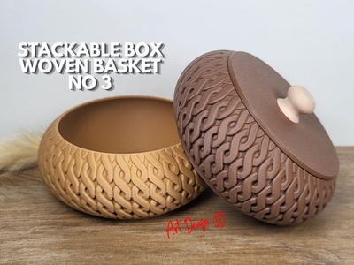 Jewelry Box Stackable Woven Basket No 3