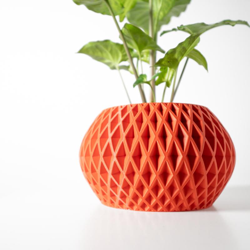 The Gisar Planter Pot with Drainage Tray & Stand: Modern and Unique Home Decor for Plants