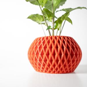 The Gisar Planter Pot with Drainage Tray & Stand: Modern and Unique Home Decor for Plants