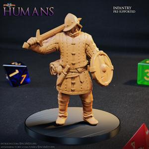 Human Infantry 1C Miniature – Pre-Supported