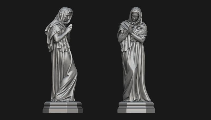 Virgin Mary Praying Statue