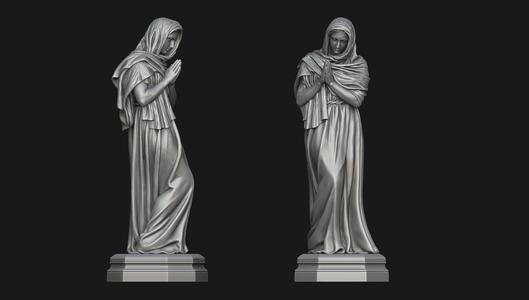 Virgin Mary Praying Statue