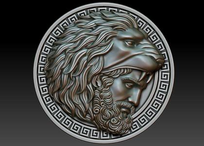 Hercules coin with head of lion