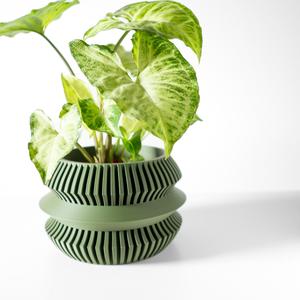 The Uldol Planter Pot with Drainage Tray & Stand: Modern and Unique Home Decor for Plants