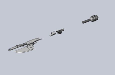 Star Wars Vibro Axe Assembly Models