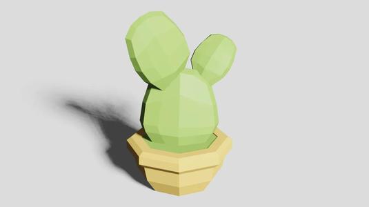 Low Poly succulents with interchangeable pots