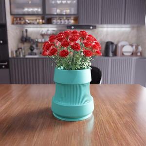 3D Cylinder Vase as Stl File & Modern Decor, 3D Printing, Decorative Vase, Flower Vase, Pottery Vase, Antique Vase, Unique Vase