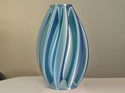 Ribbed Vase