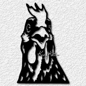 chicken head wall art rooster home decor