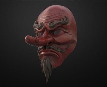 Japanese Tengu Mask Oni Demon Mask Samurai Mask