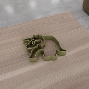3D Dinosaur Triceratops Cookie Cutter Gifts for Kids with 3D Print Stl Files & 3D Printing, Dinosaur Gift, 3D Printed Decor, Clay Cutter