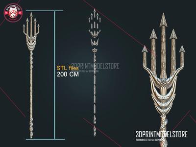 Aquaman Trident STL files – Cosplay Weapon