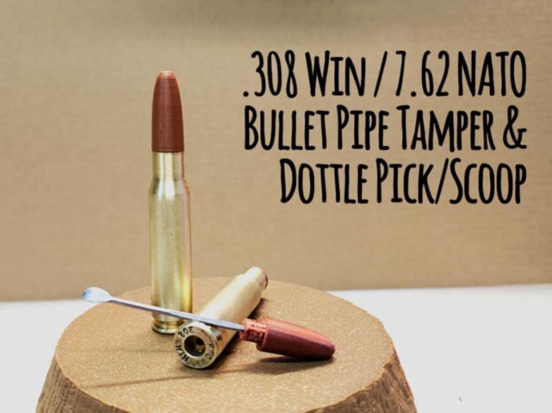 .308 Bullet Tobacco Pipe Tamper & Dottle Pick Tool