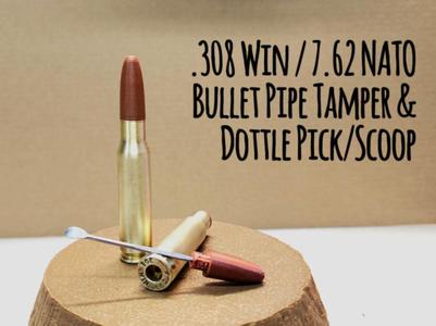 .308 Bullet Tobacco Pipe Tamper & Dottle Pick Tool