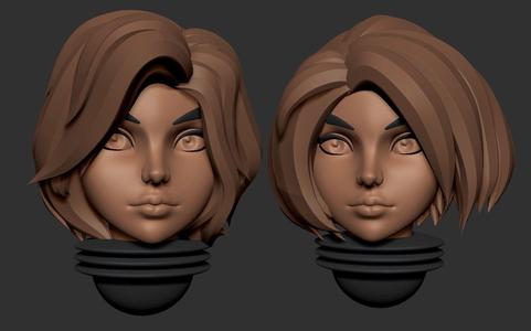 Anime set of Space nuns alternative heads