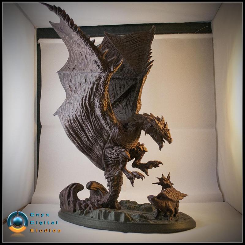 Dragon diorama based on Rathalos from monster hunter