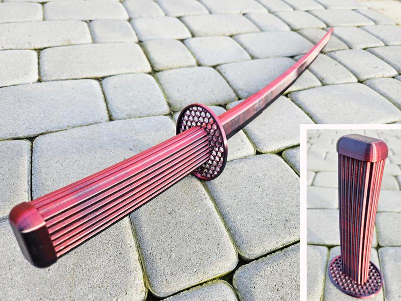 Hunter Wood katana (Print-in-Place)