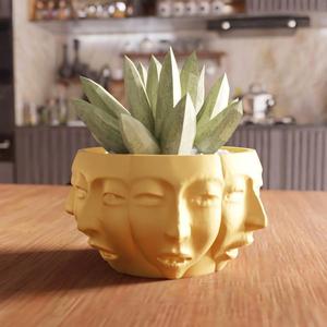 3D Multi Face Planter STL File – Unique Indoor Planter, Stylish Desk Planter, Home Decor, Succulent Pot, 3D Print File, Digital Download