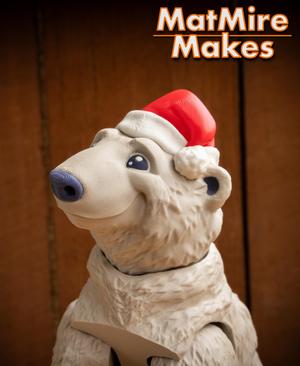 Polar Bear, Santa Hat version included! – Articulated fidget