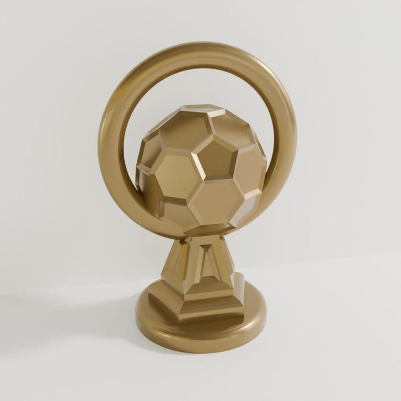 3d printing stl file of soccer trophy for 3d printer