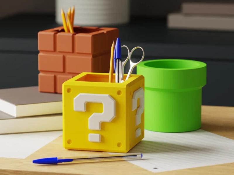 RETRO BLOCK Collection - Pen Holder Set   