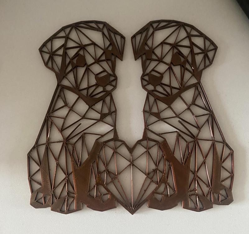 2 puppies with a heart.stl