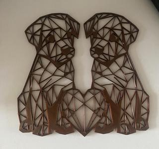 2 puppies with a heart.stl