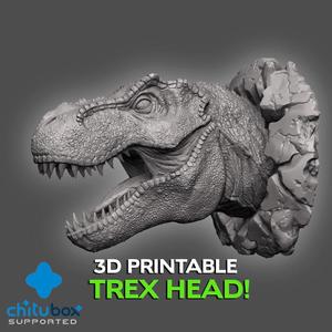 3D Printable Wall Busting Trex Head