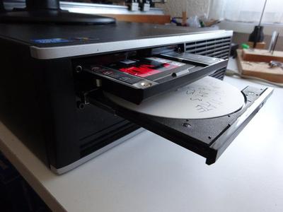 Dual Slimline Rack in 5.25″ Bay for DVD&HDD from Laptops