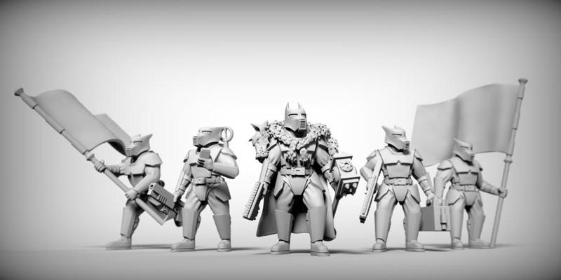 GUARD DOGS - COMMAND SQUAD x6 28mm (RESIN)