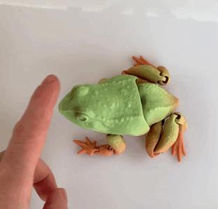 frog flexi print in place, no supports!