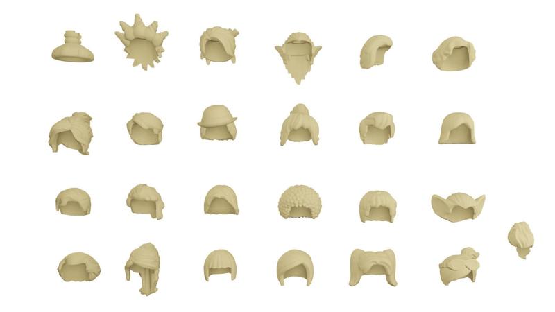 TwindBricks3D – Minifigures Hair pack 7