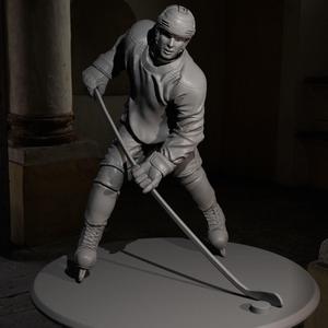 HOCKEY PLAYER FIGURE STL READY FOR 3D PRINTING MOVIE DIORAMA
