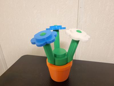 Brick-Style Flower Decoration