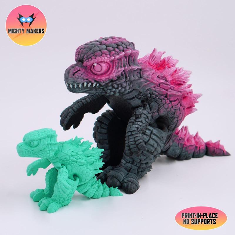 Print In Place Flexi Godzilla Articulated