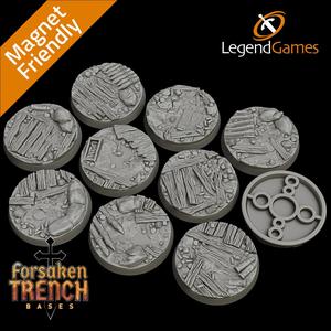 LegendGames 40mm round bases for Trench Crusade x10 Extra Detail