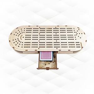 Gift board game cribbage board design laser cut