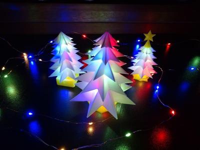 Stack as many as you like to create your own tabletop Christmas tree.