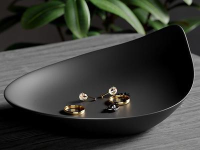 Noir Petal Jewelry Dish