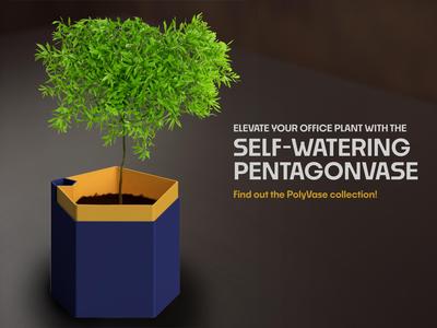 Self-Watering PentagonVase