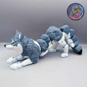 Flexi Wolf, Print-in-place, Articulated wolf