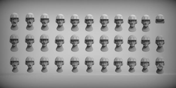Starship trooper heads – heroic 28mm
