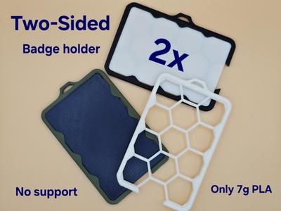 Two-sided badge holder – honeycomb