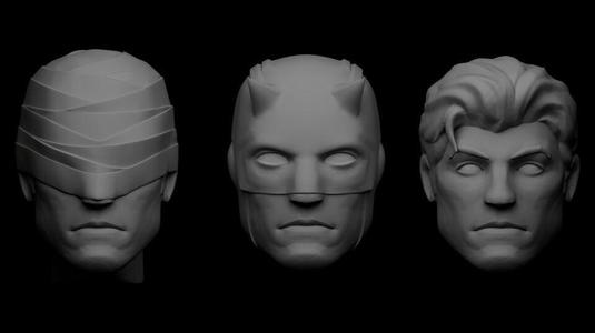DAREDEVIL COMIC HEAD SCULPT